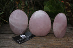 Polished Gemmy Pink Rose Quartz Standing Free Forms  x 3 From Ambatondrazaka, Madagascar - TopRock