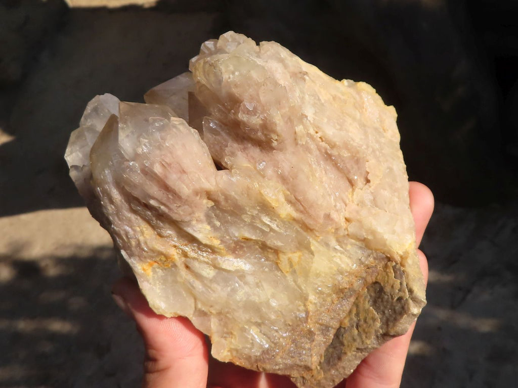 Natural Cascading Smokey Quartz Clusters x 2 From Luena, Congo - Toprock Gemstones and Minerals 
