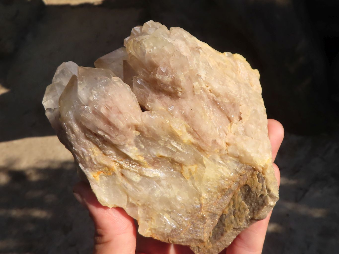 Natural Cascading Smokey Quartz Clusters x 2 From Luena, Congo - Toprock Gemstones and Minerals 