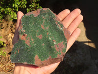 Natural Rare Libethenite Crystals With Drusy Dolomite On Banded Ironstone Matrix x 2 From Congo