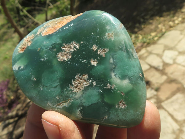 Polished Green Chrome Emerald Chrysoprase Free Forms   x 12 From Zimbabwe - TopRock