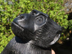 Polished  Black Soapstone Baboon Carving x 1 From Zimbabwe - Toprock Gemstones and Minerals 
