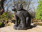 Polished  Black Soapstone Baboon Carving x 1 From Zimbabwe - Toprock Gemstones and Minerals 