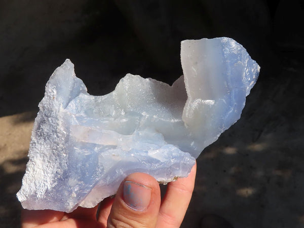 Natural Etched Blue Chalcedony Specimens  x 4 From Nsanje, Malawi - Toprock Gemstones and Minerals 