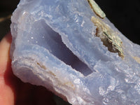 Natural Etched Blue Chalcedony Specimens  x 4 From Nsanje, Malawi - Toprock Gemstones and Minerals 
