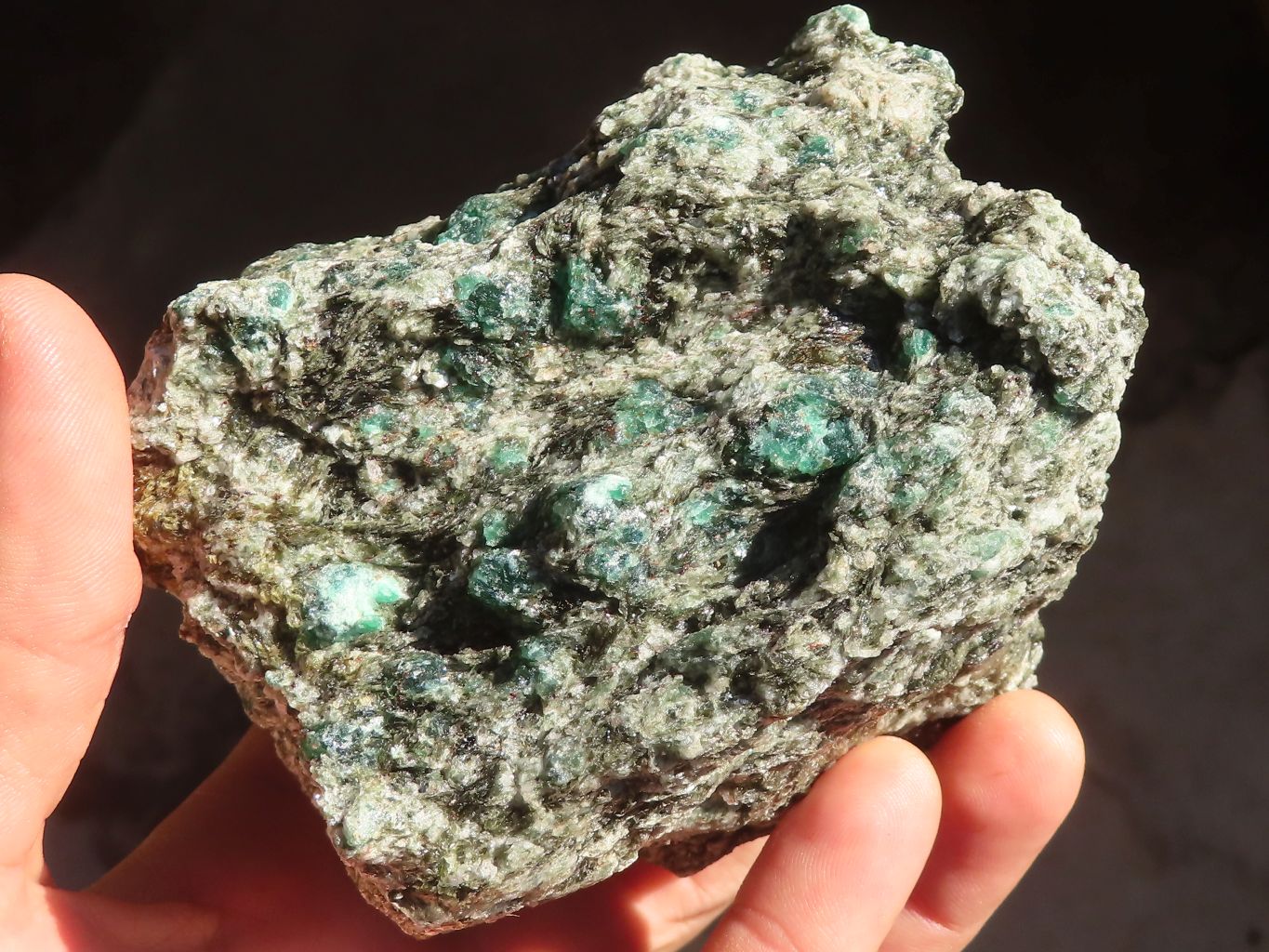 Natural Emerald In Matrix Specimens  x 2 From Sandawana, Zimbabwe - Toprock Gemstones and Minerals 
