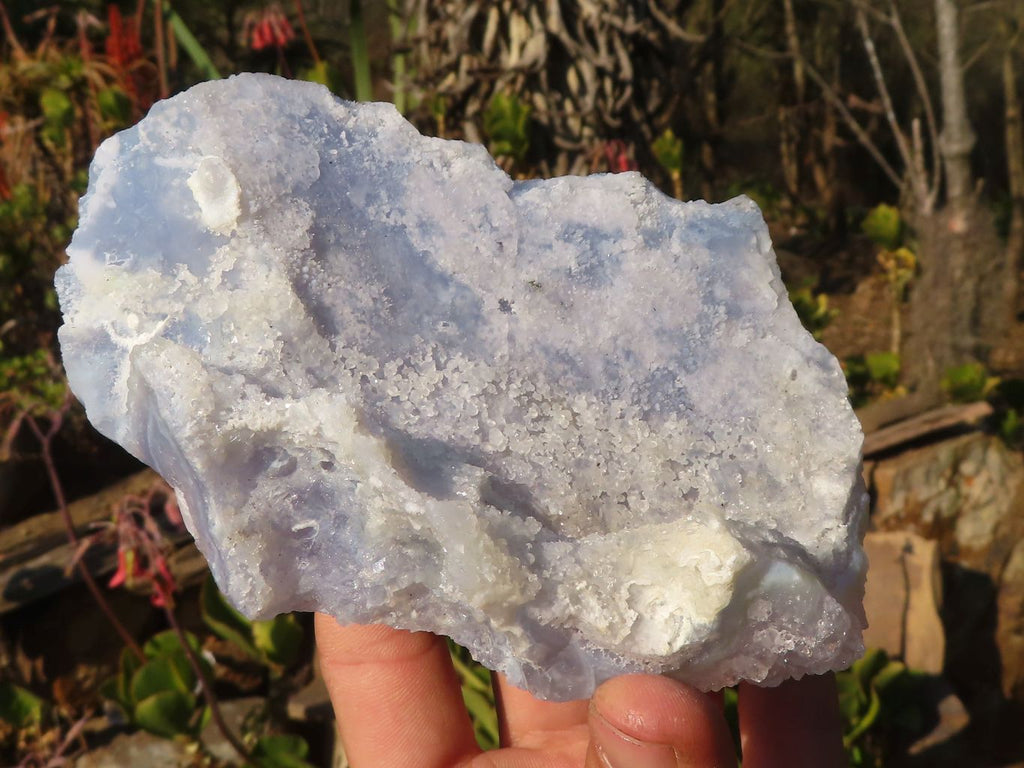 Natural Etched Blue Chalcedony Specimens x 3 From Nsanje, Malawi - Toprock Gemstones and Minerals 