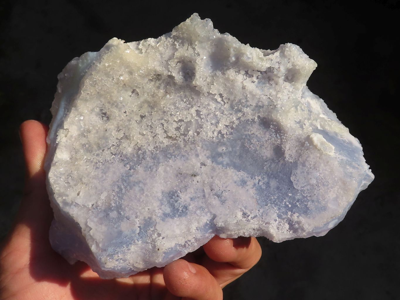 Natural Etched Blue Chalcedony Specimens x 3 From Nsanje, Malawi - Toprock Gemstones and Minerals 