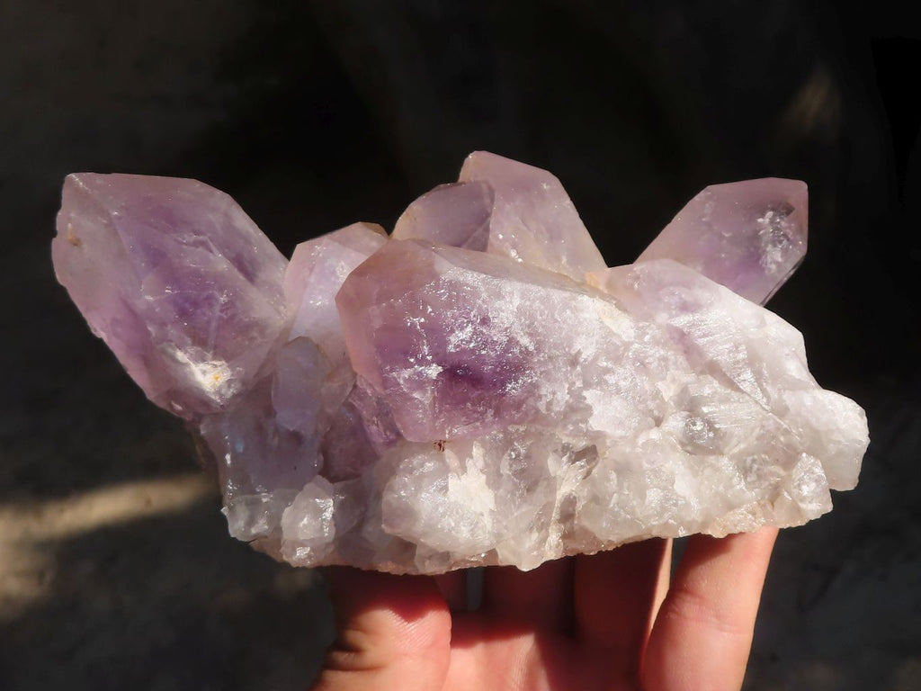 Natural Jacaranda Amethyst Clusters x 2 From Zambia - Toprock Gemstones and Minerals 