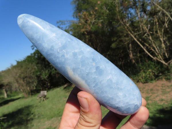 Polished Blue Calcite Massage Wands x 6 From Ihadilalana, Madagascar - TopRock