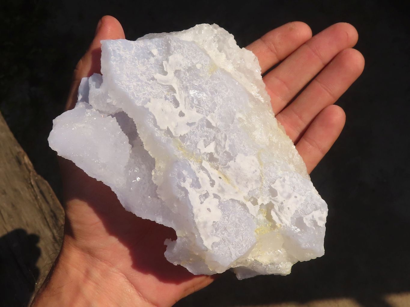 Natural Etched Blue Chalcedony Specimens x 3 From Nsanje, Malawi - Toprock Gemstones and Minerals 