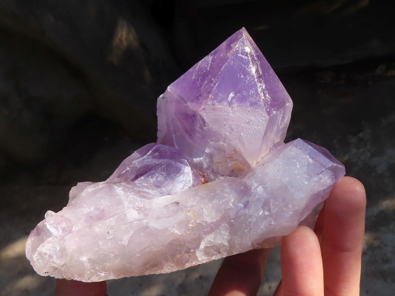Natural Jacaranda Amethyst Clusters x 2 From Zambia - Toprock Gemstones and Minerals 