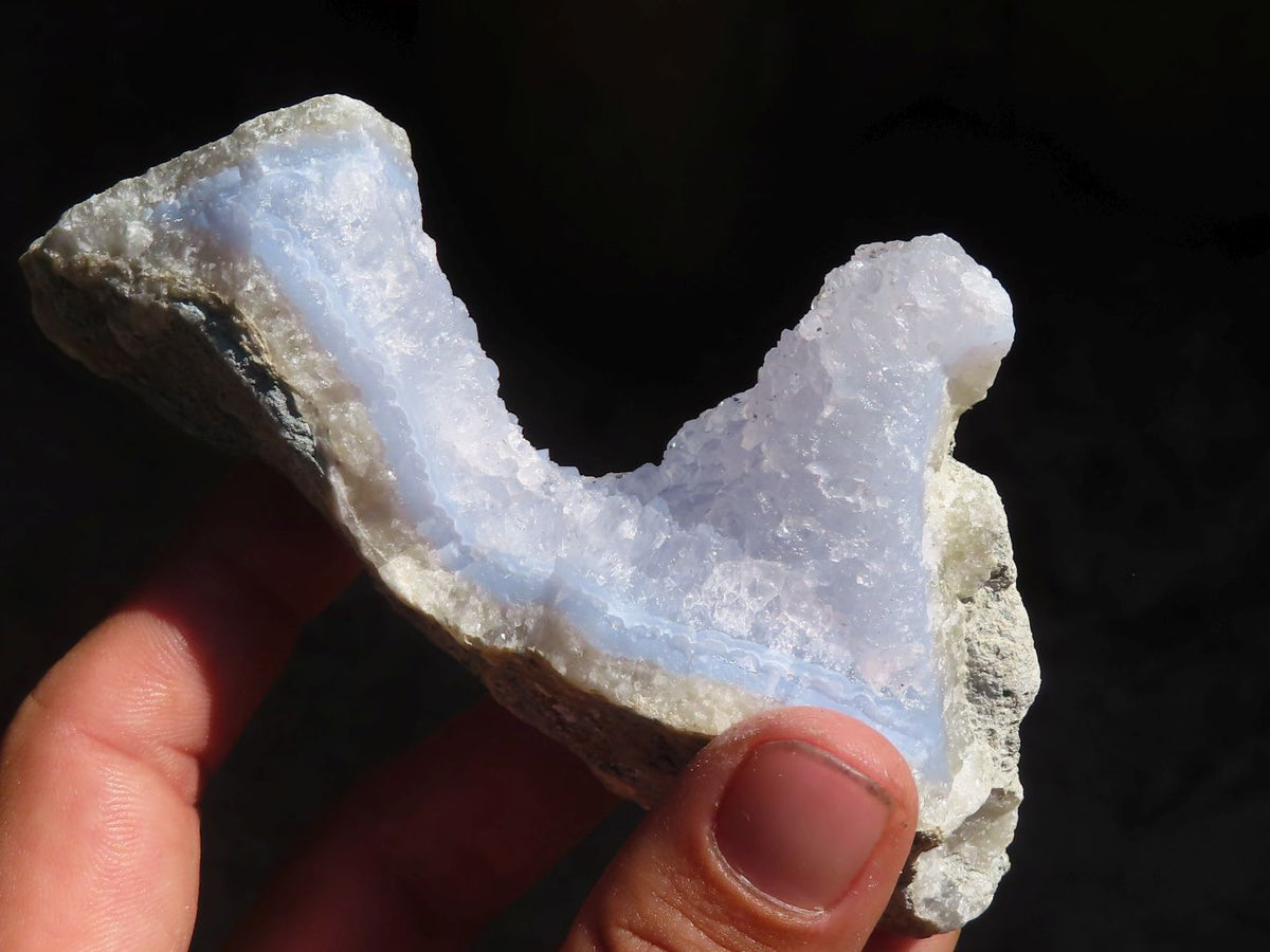 Natural Blue Lace Agate Specimens  x 6 From Malawi - Toprock Gemstones and Minerals 