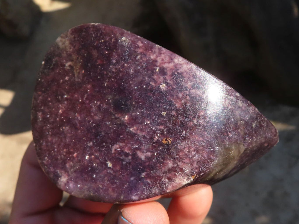 Polished  Purple Lepidolite Free Forms  x 6 From Zimbabwe - Toprock Gemstones and Minerals 