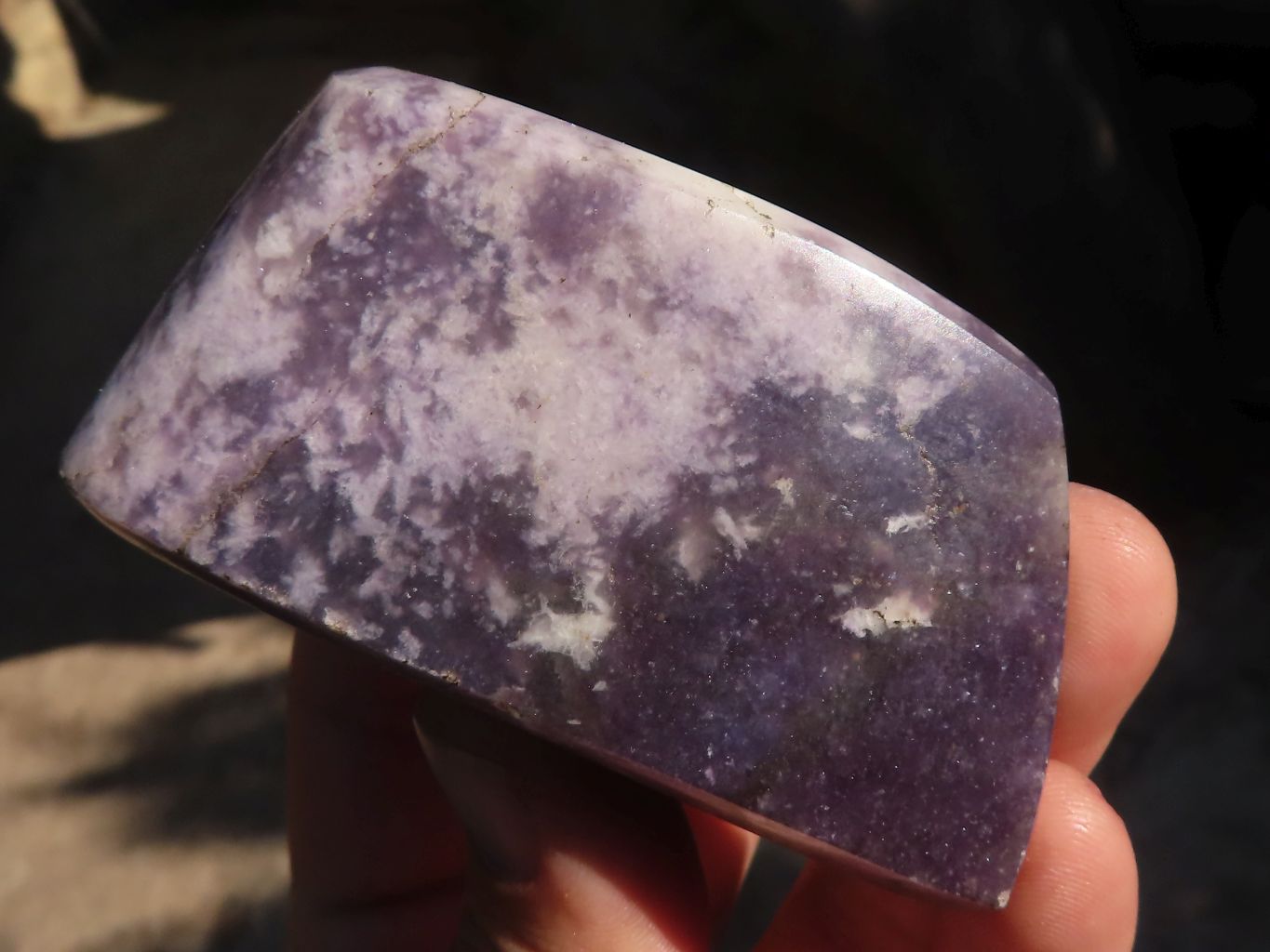 Polished  Purple Lepidolite Free Forms  x 6 From Zimbabwe - Toprock Gemstones and Minerals 
