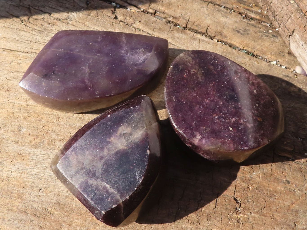 Polished  Purple Lepidolite Free Forms  x 6 From Zimbabwe - Toprock Gemstones and Minerals 