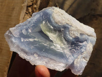 Natural Etched Blue Chalcedony Specimens x 3 From Nsanje, Malawi - Toprock Gemstones and Minerals 