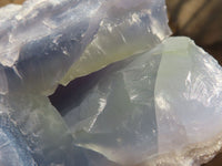 Natural Etched Blue Chalcedony Specimens x 3 From Nsanje, Malawi - Toprock Gemstones and Minerals 
