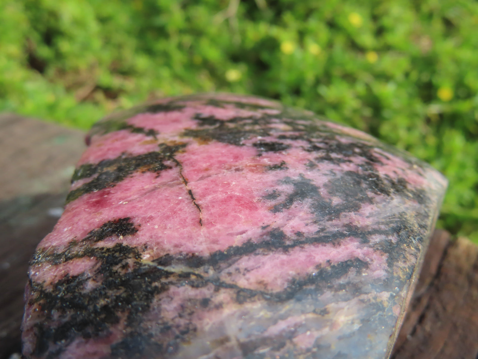 Polished Half Polished Pink & Black Rhodonite Pieces x 4 From Madagascar - TopRock