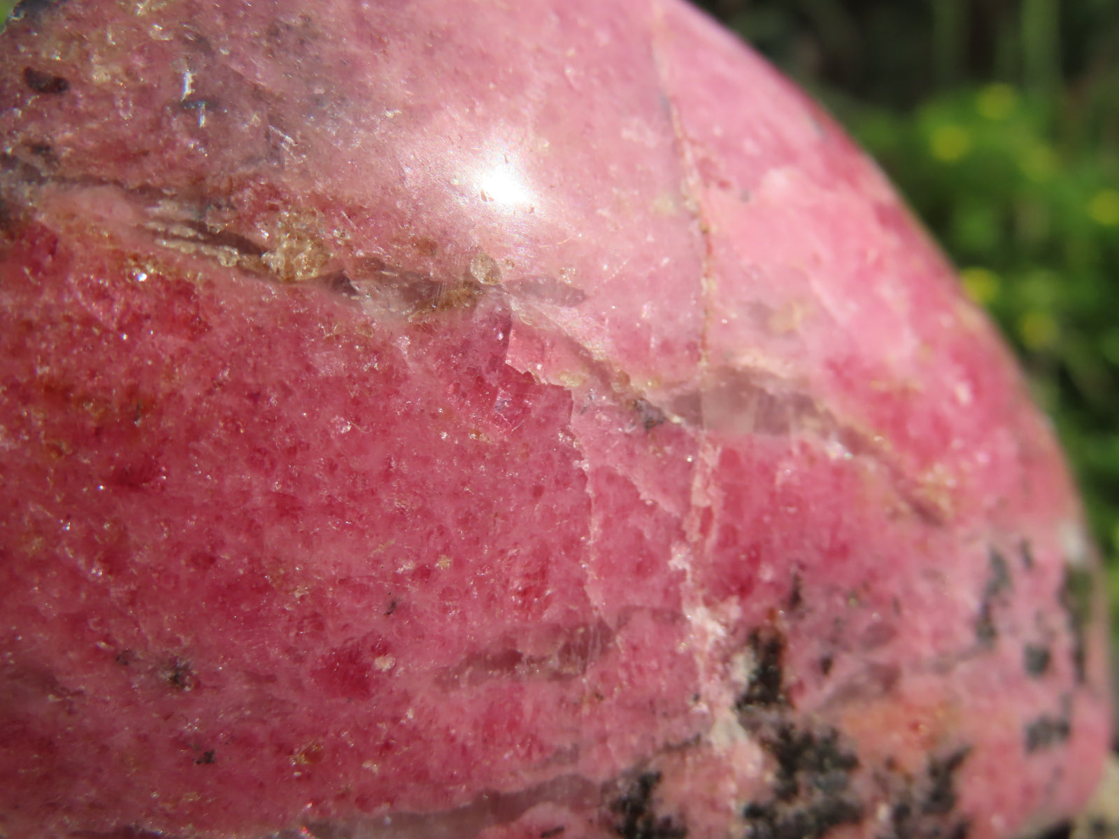 Polished Half Polished Pink & Black Rhodonite Pieces x 4 From Madagascar - TopRock