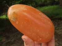 Polished Orange Twist Calcite Standing Free Forms  x 3 From Madagascar - TopRock