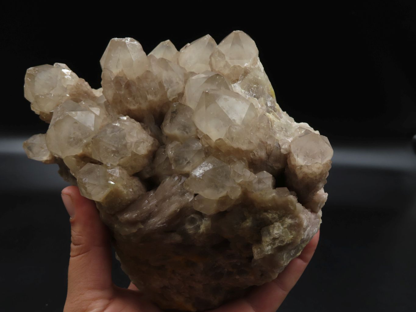 Natural Large Cascading White Phantom Smokey Quartz Cluster x 1 From Luena, Congo - TopRock