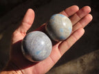 Polished Blue Spotted Spinel Quartz Spheres  x 6 From Madagascar - Toprock Gemstones and Minerals 