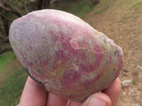 Polished Half Polished Pink & Black Rhodonite Pieces x 4 From Madagascar - TopRock