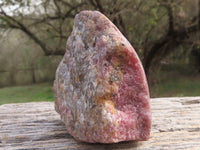Polished Half Polished Pink & Black Rhodonite Pieces x 4 From Madagascar - TopRock