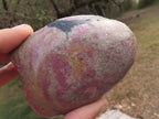 Polished Half Polished Pink & Black Rhodonite Pieces x 4 From Madagascar - TopRock