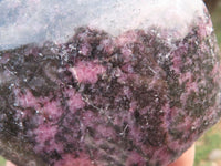 Polished Half Polished Pink & Black Rhodonite Pieces x 4 From Madagascar - TopRock
