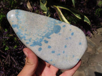 Polished Blue Spotted Spinel Dalmatian Stone Standing Free Forms x 2 From Madagascar - TopRock