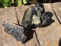 Natural Schorl Black Tourmaline Specimens  x 24 From Namibia - Toprock Gemstones and Minerals 