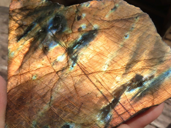 Polished One Side Polished Labradorite Slabs  x 6 From Madagascar - TopRock