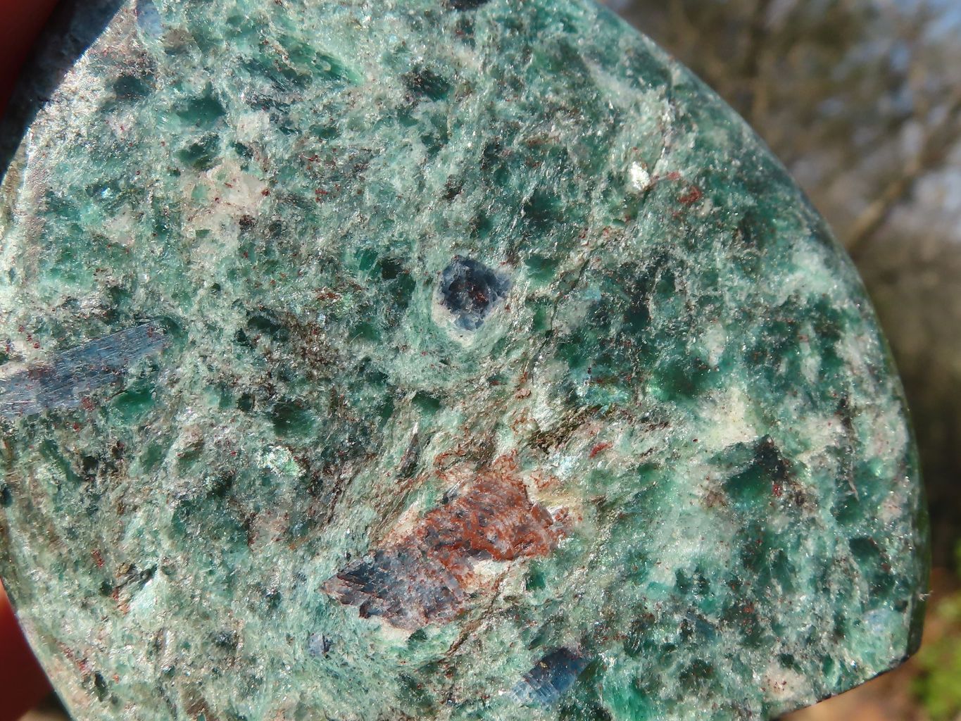 Polished Emerald Mica In Matrix Standing Free Forms x 2 From Mutoko, Zimbabwe - Toprock Gemstones and Minerals 