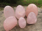 Polished Pink Rose Quartz Standing Free Forms  x 6 From Ambatondrazaka, Madagascar - TopRock