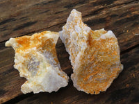Natural Etched Blue Chalcedony Specimens  x 24 From Malawi - Toprock Gemstones and Minerals 