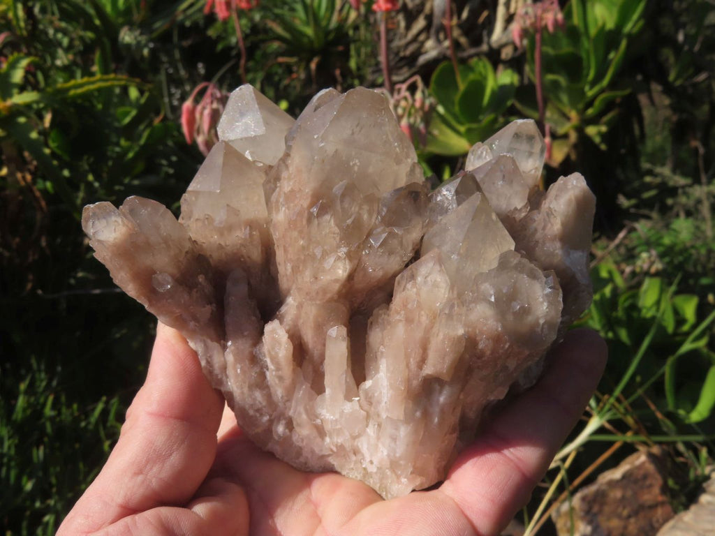 Natural White Phantom Cascading Quartz Specimen  x 3 From Lwena, Congo - TopRock