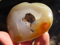 Polished Large Agate Hearts  x 6 From Madagascar - Toprock Gemstones and Minerals 