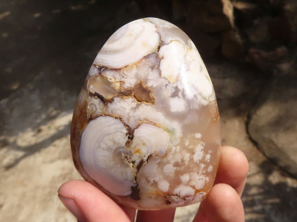 Polished Stunning Coral Flower Agate Standing Free Forms  x 12 From Madagascar - TopRock