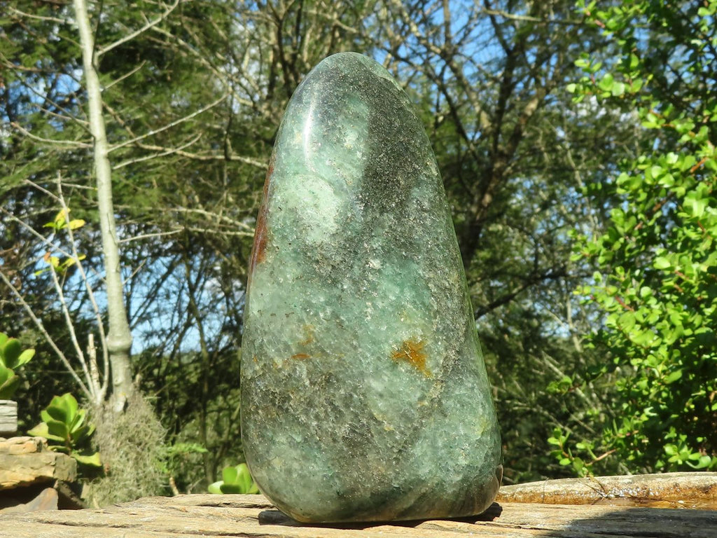 Polished Green Fuchsite Quartz Standing Free Form x 1 From Madagascar - Toprock Gemstones and Minerals 