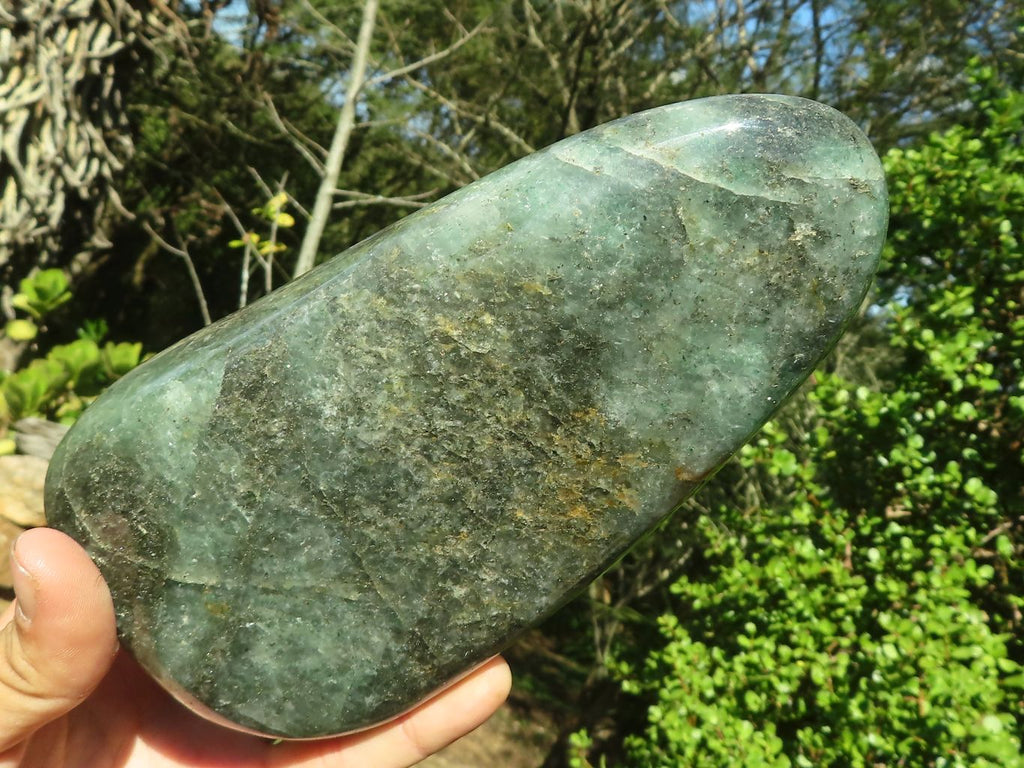 Polished Green Fuchsite Quartz Standing Free Form x 1 From Madagascar - Toprock Gemstones and Minerals 