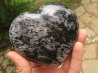 Polished Merlinite Gabbro Hearts x 3 From Madagascar - TopRock