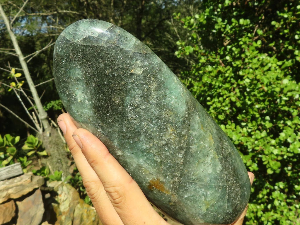 Polished Green Fuchsite Quartz Standing Free Form x 1 From Madagascar - Toprock Gemstones and Minerals 
