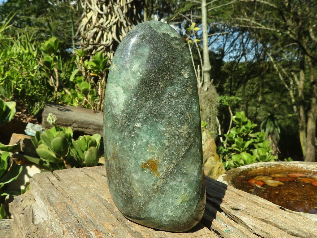 Polished Green Fuchsite Quartz Standing Free Form x 1 From Madagascar - Toprock Gemstones and Minerals 