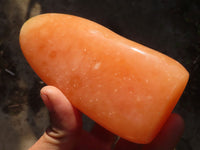 Polished Orange Twist Calcite Standing Free Forms x 3 From Maevantanana, Madagascar - Toprock Gemstones and Minerals 