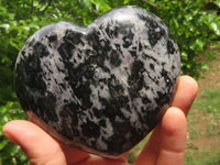 Polished Merlinite Gabbro Hearts x 3 From Madagascar - TopRock
