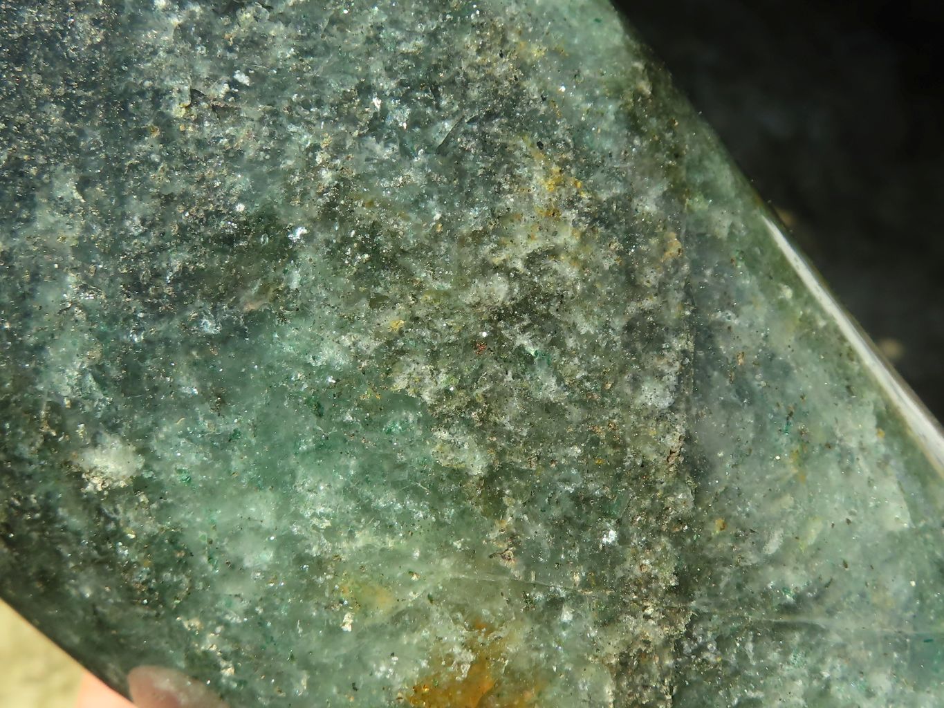 Polished Green Fuchsite Quartz Standing Free Form x 1 From Madagascar - Toprock Gemstones and Minerals 