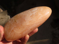Polished Orange Twist Calcite Standing Free Forms x 3 From Maevantanana, Madagascar - Toprock Gemstones and Minerals 