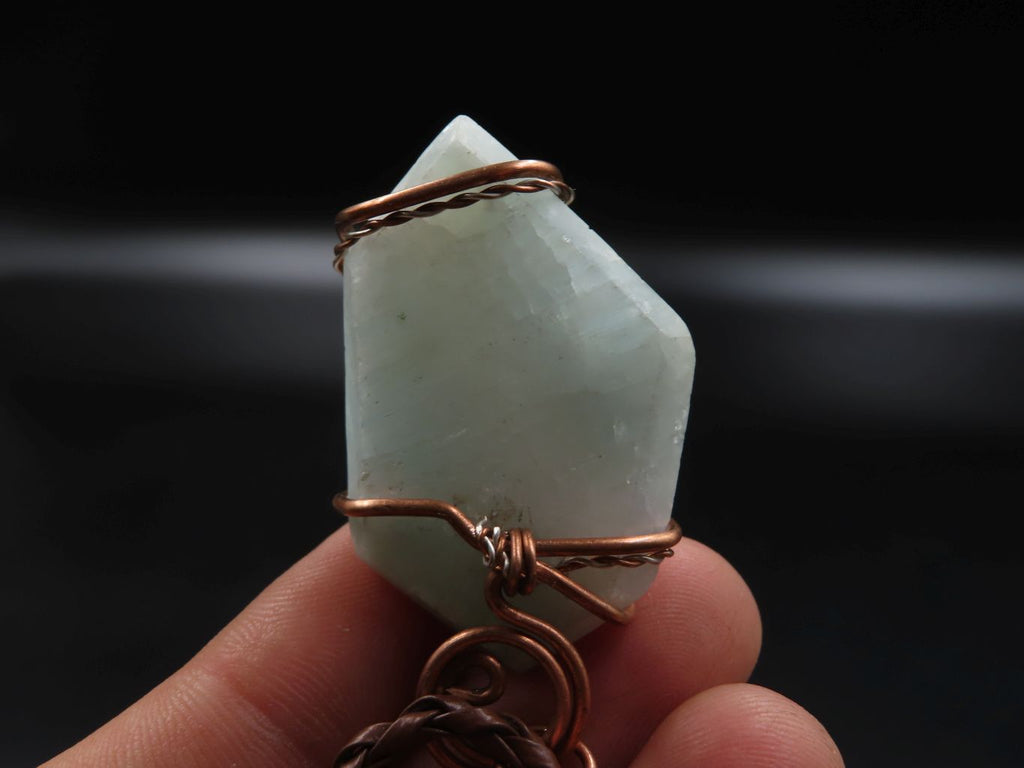 Polished Mixed Jewellery Free Forms With Copper Art Wire Pendants x 6 From Southern Africa - TopRock